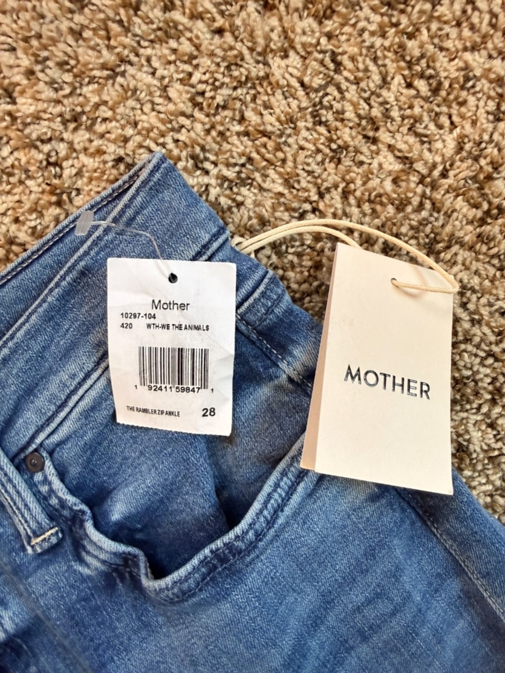MOTHER The Mid-Rise Rambler Zip Ankle Jeans - Picture 5 of 5